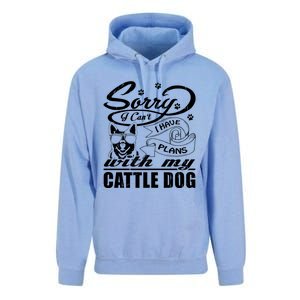 Sorry I Have Plans With My Cattle Dog Funny Mothers Day Gift Unisex Surf Hoodie