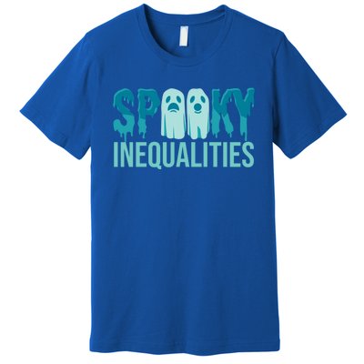 Spooky Inequalities Halloween Spooky Math Teacher Gift Premium T-Shirt