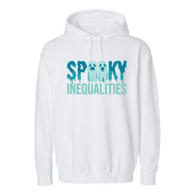 Spooky Inequalities Halloween Spooky Math Teacher Gift Garment-Dyed Fleece Hoodie