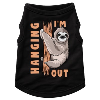 Sloth Im Hanging Out Doggie Tank