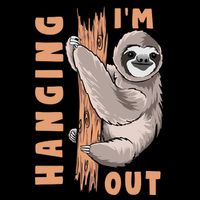Sloth Im Hanging Out Cooling Performance Crew T-Shirt