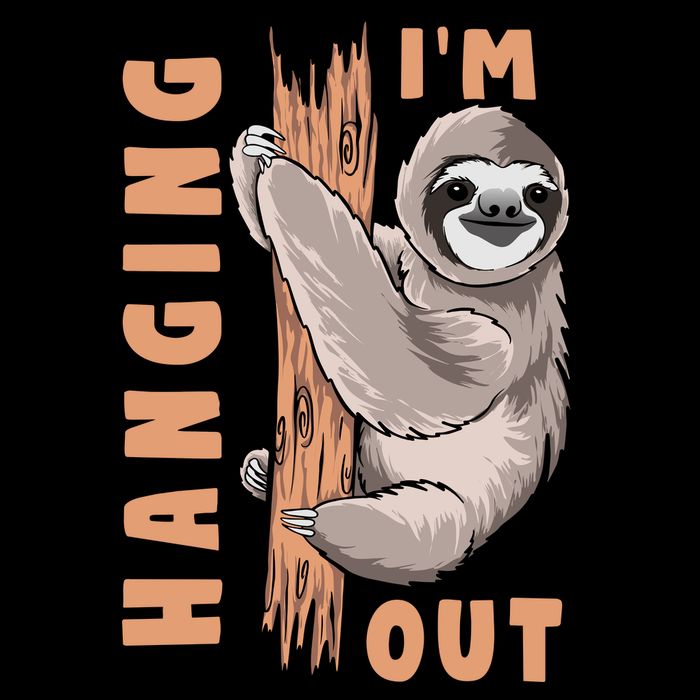 Sloth Im Hanging Out Cooling Performance Crew T-Shirt
