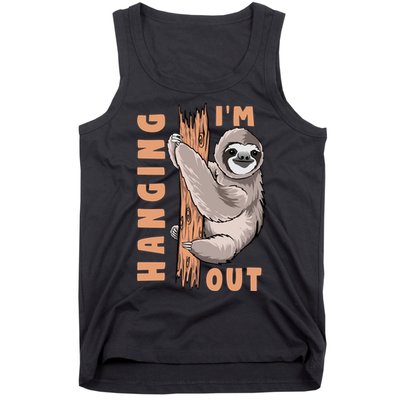 Sloth Im Hanging Out Tank Top