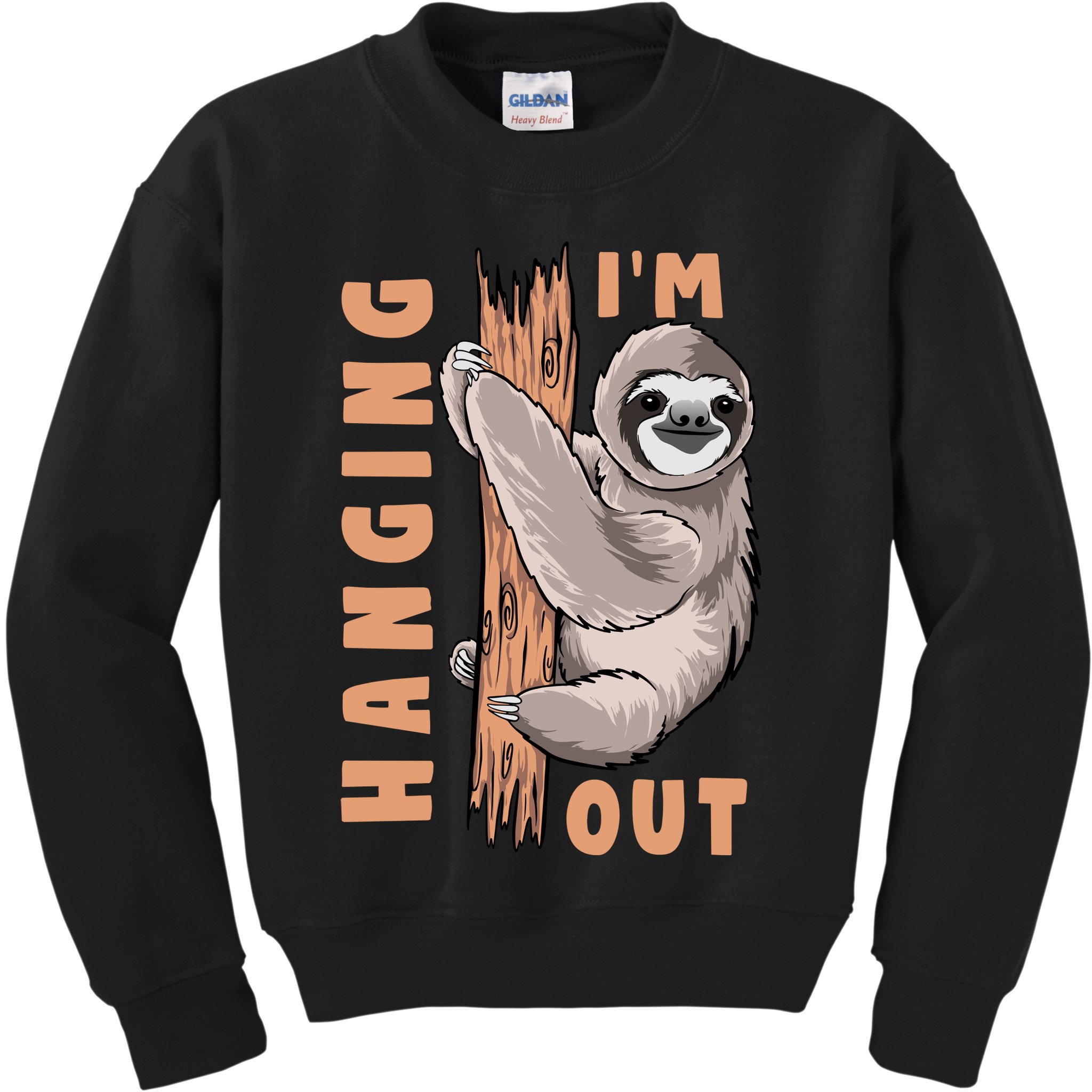 Sloth Im Hanging Out Kids Sweatshirt