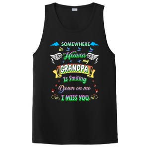 Someone In Heaven My Grandpa Is Smiling Down On Me Miss Him Gift PosiCharge Competitor Tank