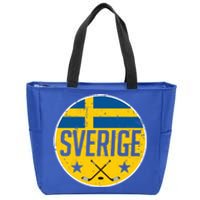 Sweden Ice Hockey Flag Jersey Supporter Sverige Fan Gift Cool Gift Zip Tote Bag