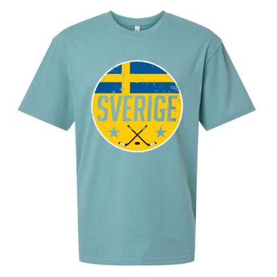 Sweden Ice Hockey Flag Jersey Supporter Sverige Fan Gift Cool Gift Sueded Cloud Jersey T-Shirt