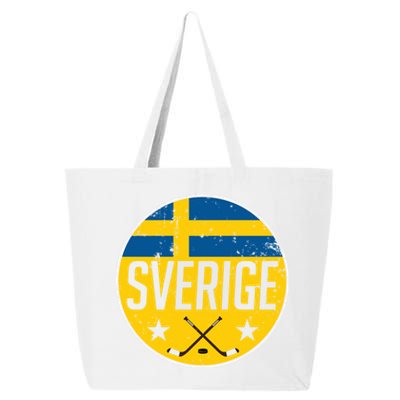 Sweden Ice Hockey Flag Jersey Supporter Sverige Fan Gift Cool Gift 25L Jumbo Tote