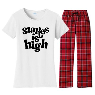 Stakes Is High Women's Flannel Pajama Set