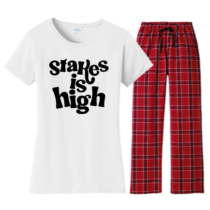 Stakes Is High Women's Flannel Pajama Set