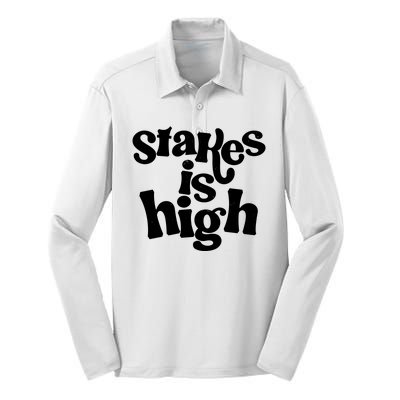 Stakes Is High Silk Touch Performance Long Sleeve Polo