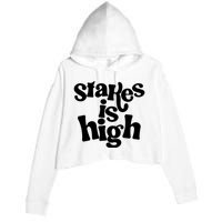 Stakes Is High Crop Fleece Hoodie