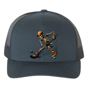 Skeleton Ice Hockey Halloween Costume Meaningful Gift Yupoong Adult 5-Panel Trucker Hat