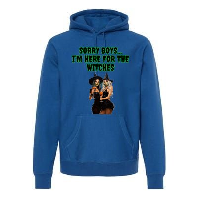 Sorry IM Here For The Witches Funny Halloween Meaningful Gift Premium Hoodie