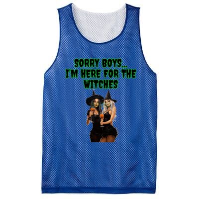 Sorry IM Here For The Witches Funny Halloween Meaningful Gift Mesh Reversible Basketball Jersey Tank