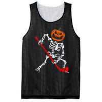 Skeleton Ice Hockey Halloween Pumpkin Hockey Mesh Reversible Basketball Jersey Tank