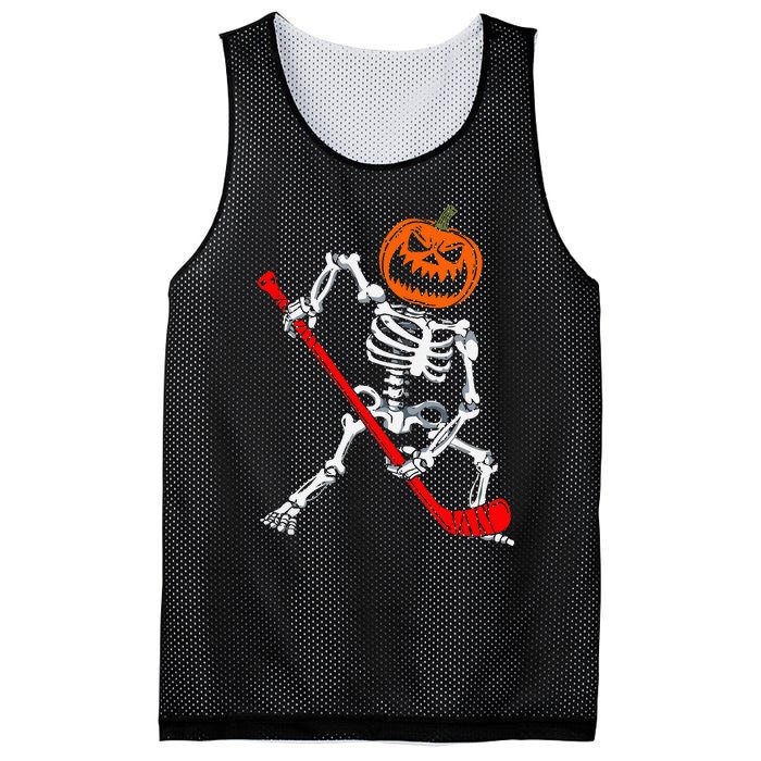 Skeleton Ice Hockey Halloween Pumpkin Hockey Mesh Reversible Basketball Jersey Tank