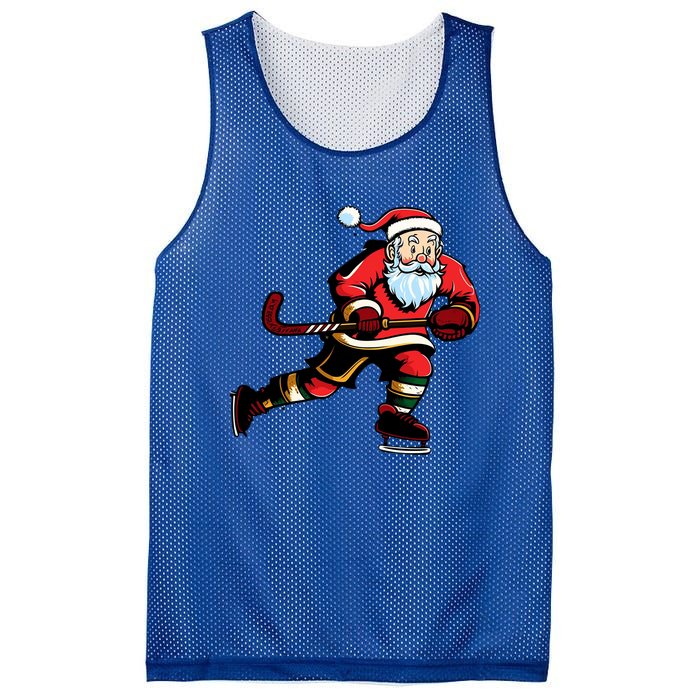 Santa Ice Hockey Lover Player Christmas Gift Mesh Reversible Basketball Jersey Tank