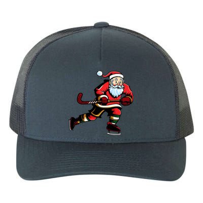 Santa Ice Hockey Lover Player Christmas Gift Yupoong Adult 5-Panel Trucker Hat