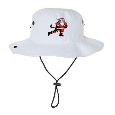 Santa Ice Hockey Lover Player Christmas Gift Legacy Cool Fit Booney Bucket Hat