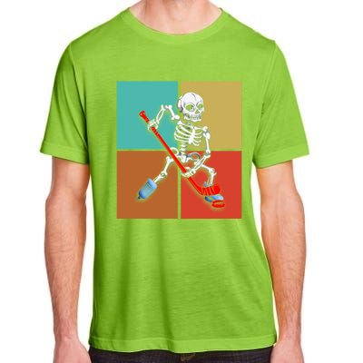 Skeleton Ice Hockey Halloween Hockey Gift Adult ChromaSoft Performance T-Shirt