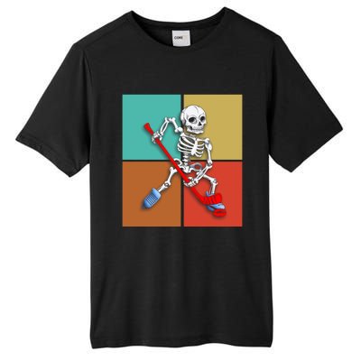 Skeleton Ice Hockey Halloween Hockey Gift Tall Fusion ChromaSoft Performance T-Shirt