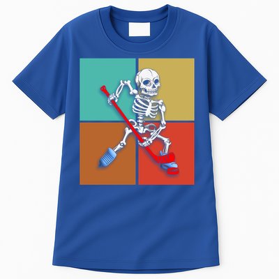 Skeleton Ice Hockey Halloween Hockey Gift Tall T-Shirt