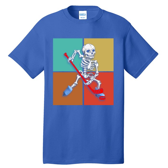 Skeleton Ice Hockey Halloween Hockey Gift Tall T-Shirt