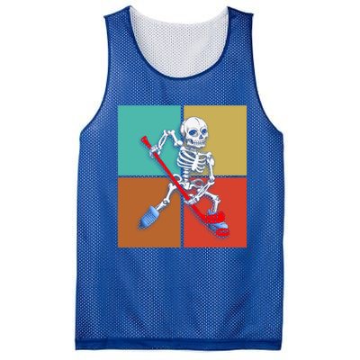 Skeleton Ice Hockey Halloween Hockey Gift Mesh Reversible Basketball Jersey Tank