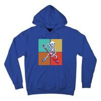 Skeleton Ice Hockey Halloween Hockey Gift Tall Hoodie