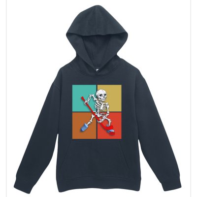 Skeleton Ice Hockey Halloween Hockey Gift Urban Pullover Hoodie