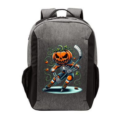 Skeleton Ice Hockey Halloween Pumpkin Hockey Gift Vector Backpack