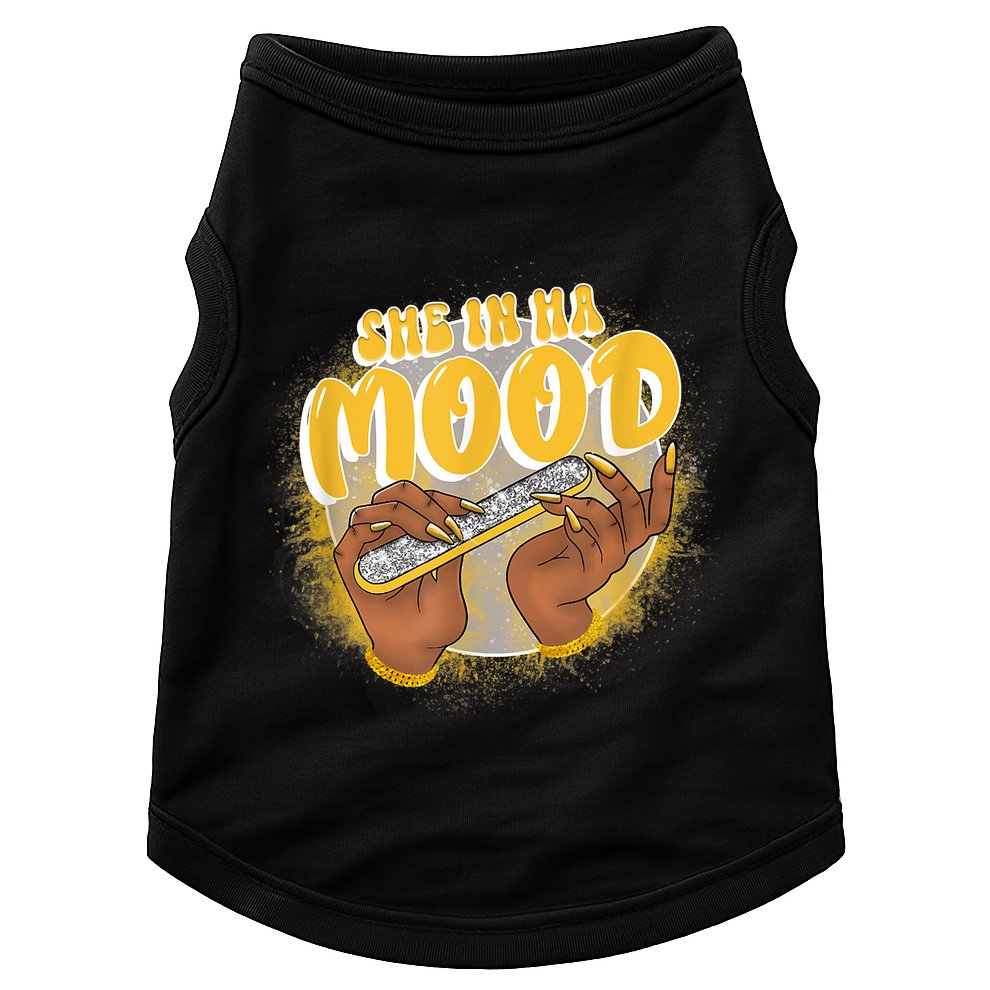 She In Ha Mood Yellow Snakeskin 11s Matching Doggie Tank