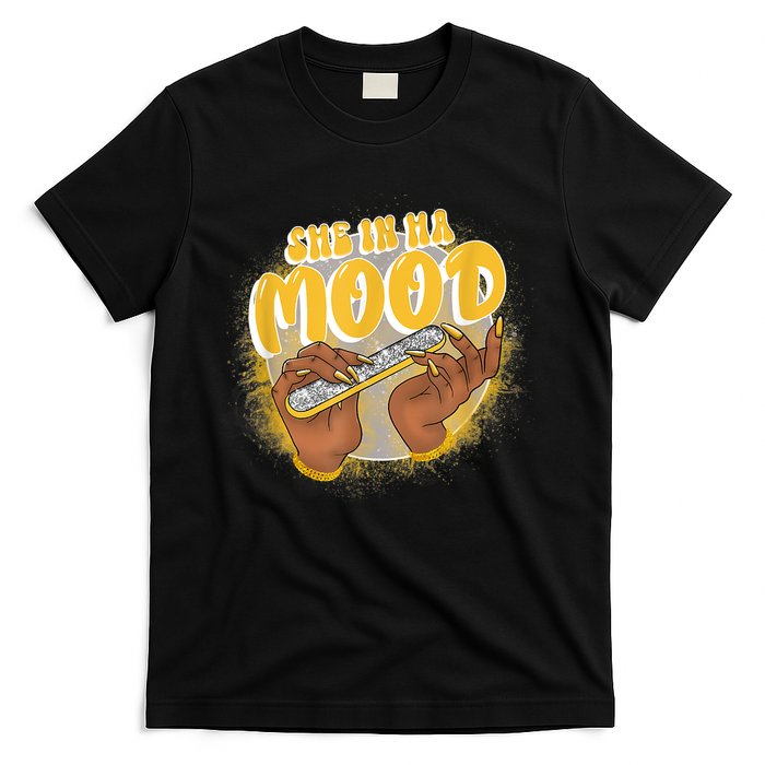 She In Ha Mood Yellow Snakeskin 11s Matching T-Shirt
