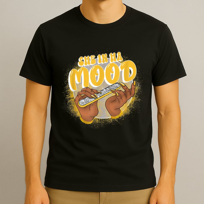She In Ha Mood Yellow Snakeskin 11s Matching T-Shirt