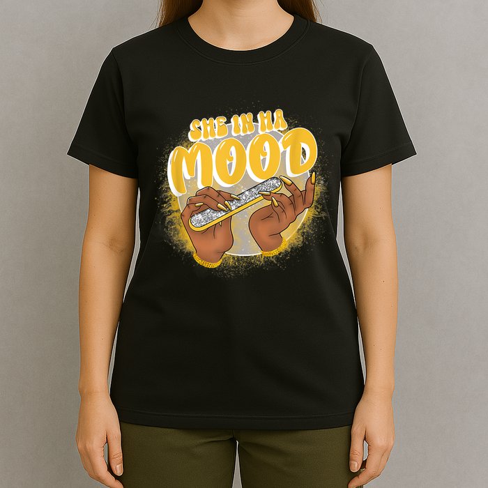She In Ha Mood Yellow Snakeskin 11s Matching T-Shirt