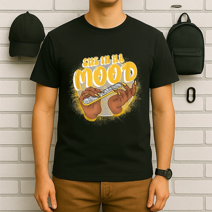 She In Ha Mood Yellow Snakeskin 11s Matching T-Shirt