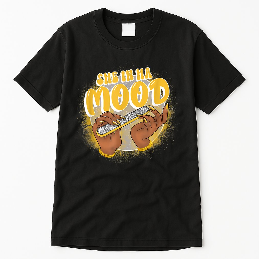 She In Ha Mood Yellow Snakeskin 11s Matching Tall T-Shirt