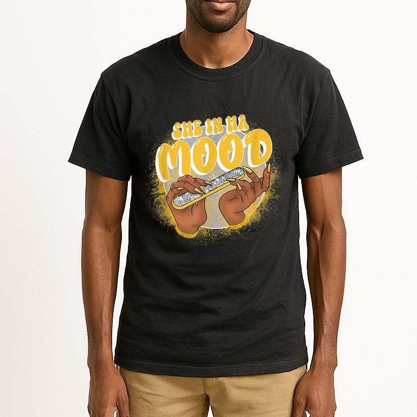 She In Ha Mood Yellow Snakeskin 11s Matching Tall T-Shirt