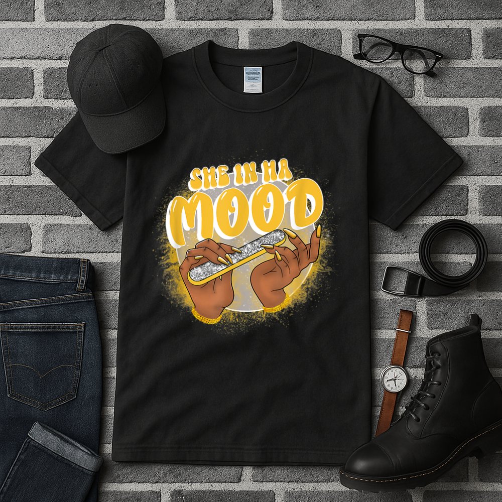 She In Ha Mood Yellow Snakeskin 11s Matching Tall T-Shirt
