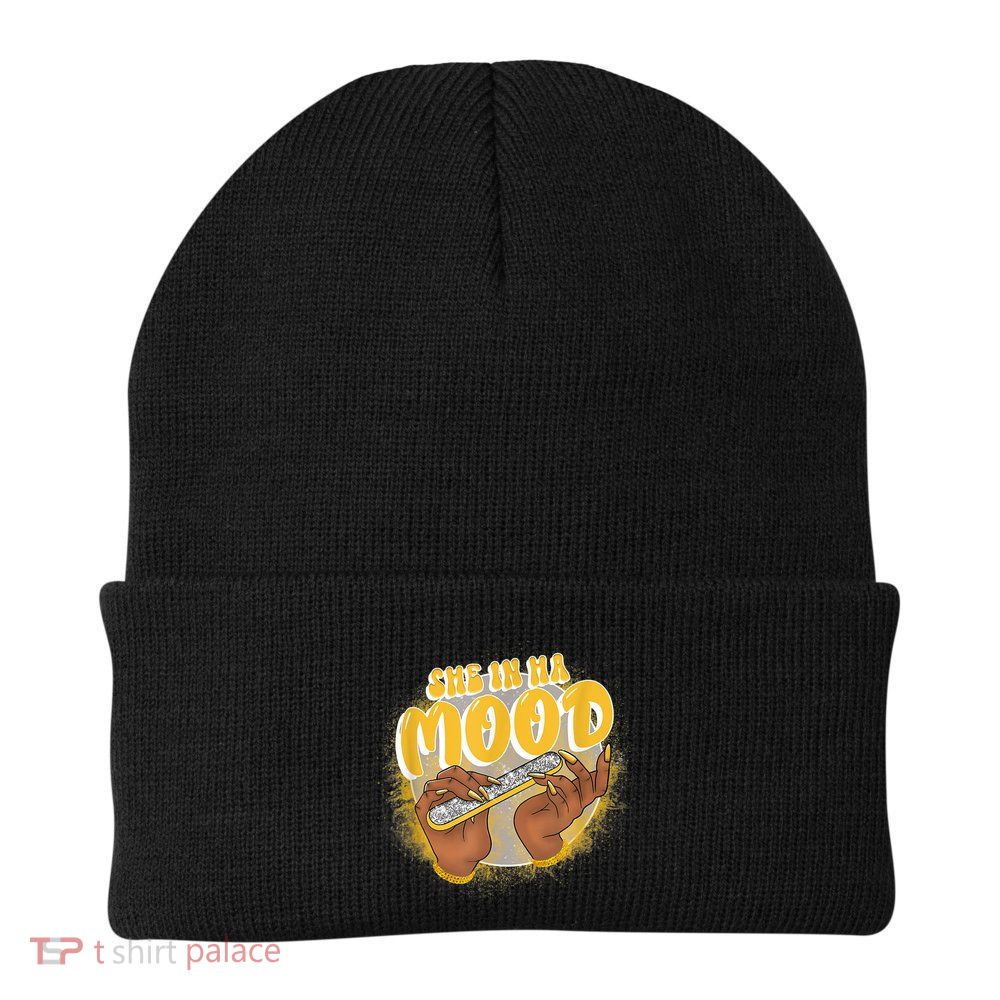 She In Ha Mood Yellow Snakeskin 11s Matching Beanie