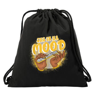 She In Ha Mood Yellow Snakeskin 11s Matching Drawstring Bag