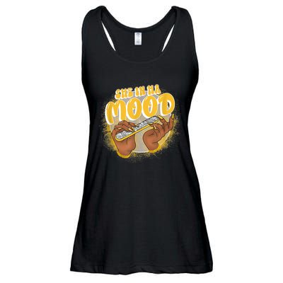 She In Ha Mood Yellow Snakeskin 11s Matching Ladies Essential Flowy Tank