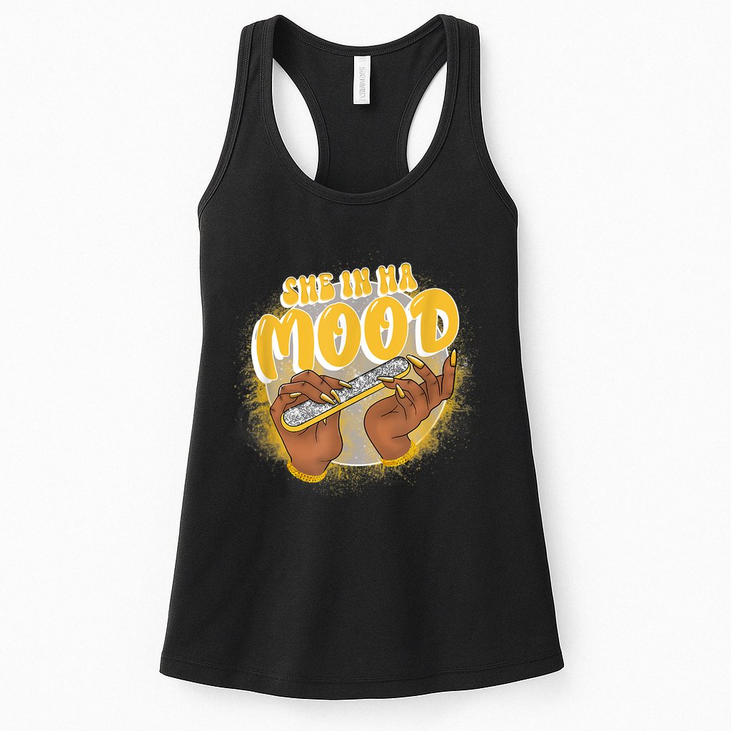She In Ha Mood Yellow Snakeskin 11s Matching Womens Tank Top