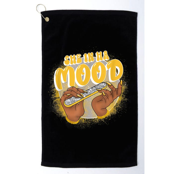 She In Ha Mood Yellow Snakeskin 11s Matching Golf Towel