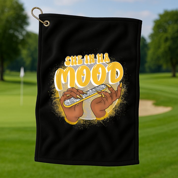 She In Ha Mood Yellow Snakeskin 11s Matching Golf Towel