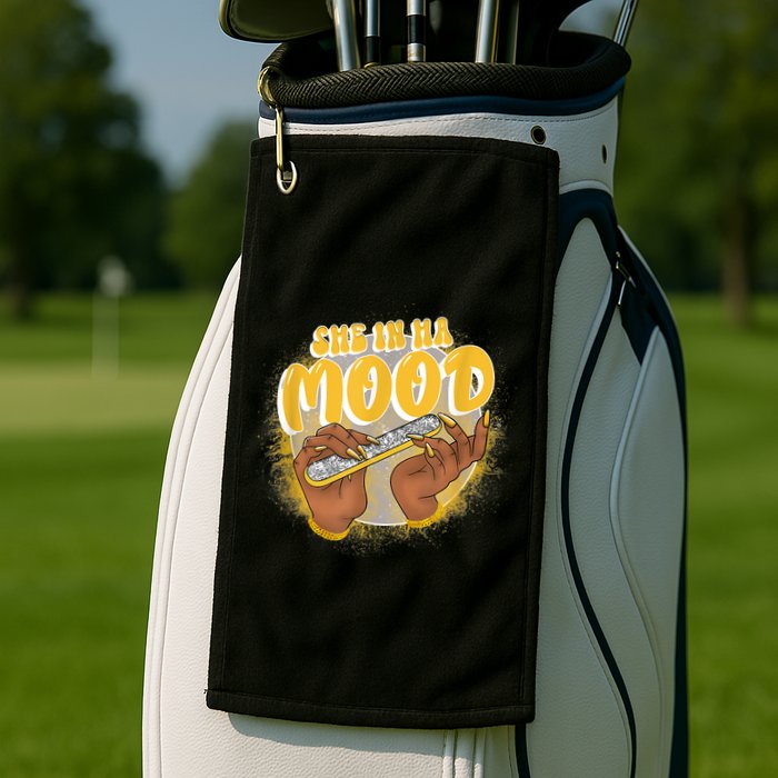 She In Ha Mood Yellow Snakeskin 11s Matching Golf Towel
