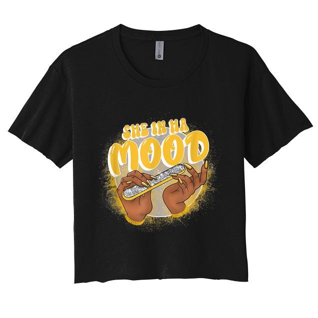She In Ha Mood Yellow Snakeskin 11s Matching Crop Top