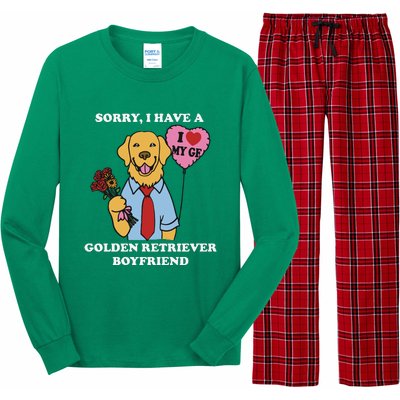 Sorry I Have A Golden Retriever Boyfriend Long Sleeve Pajama Set