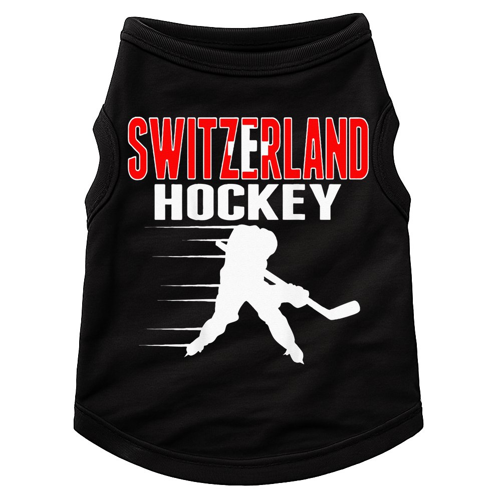 Switzerland Ice Hockey Fans Jersey Support Swiss Hockey Team Doggie Tank
